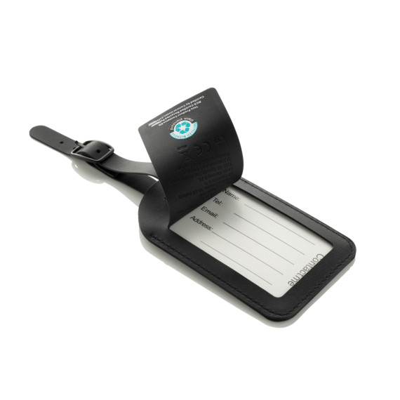 Visačka na zavazadla s nabíjecím lokátorem z RCS polyesteru