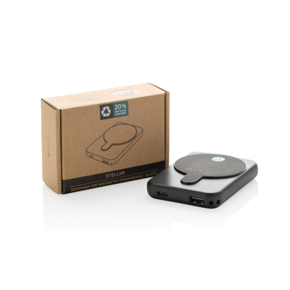 Magnetická powerbanka Stellar 5000mAh 5W z RCS plastu