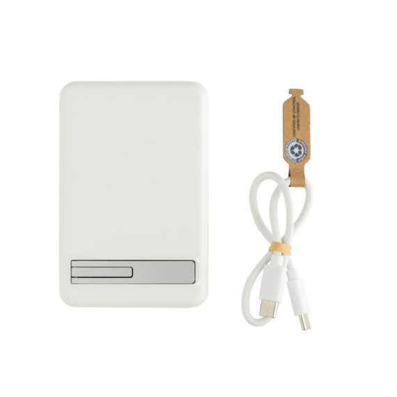 Magnetická powerbanka Zen 5000mAh 5W z RCS plastu a bambusu