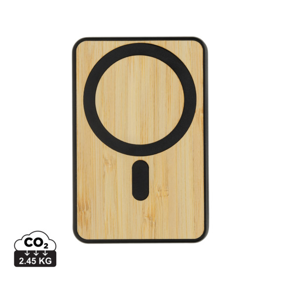 Magnetická powerbanka Zen 5000mAh 5W z RCS plastu a bambusu