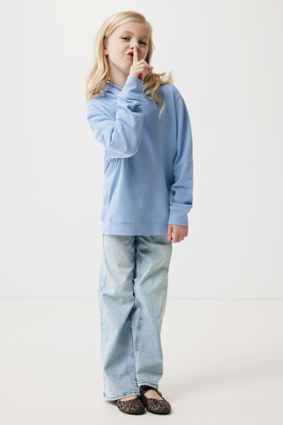 Dětská mikina s bočními kapsami IQONIQ Yengo z rec. bavlny