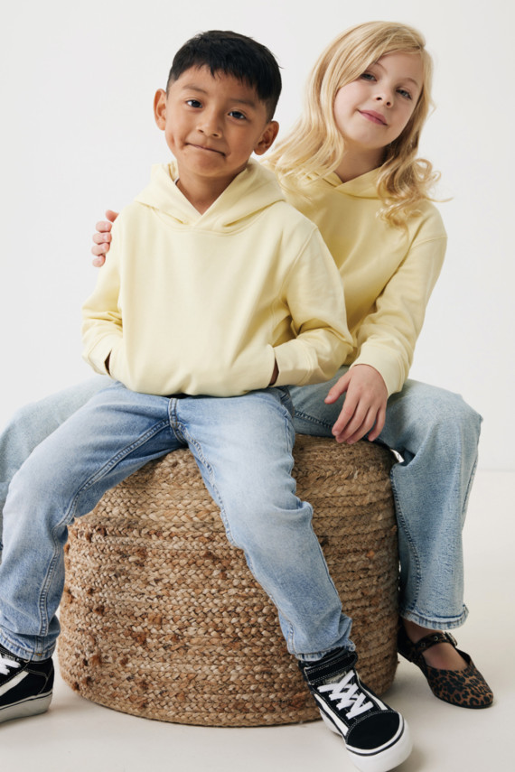 Dětská mikina s bočními kapsami IQONIQ Yengo z rec. bavlny