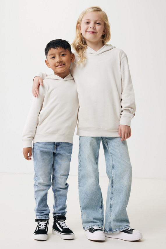 Dětská mikina s bočními kapsami IQONIQ Yengo z rec. bavlny