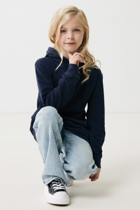 Dětská mikina s bočními kapsami IQONIQ Yengo z rec. bavlny