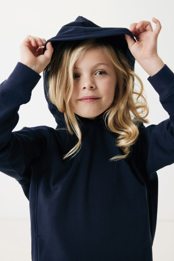 Dětská mikina s bočními kapsami IQONIQ Yengo z rec. bavlny