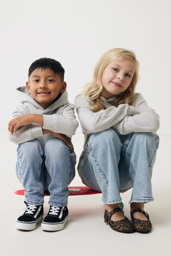 Dětská mikina s bočními kapsami IQONIQ Yengo z rec. bavlny