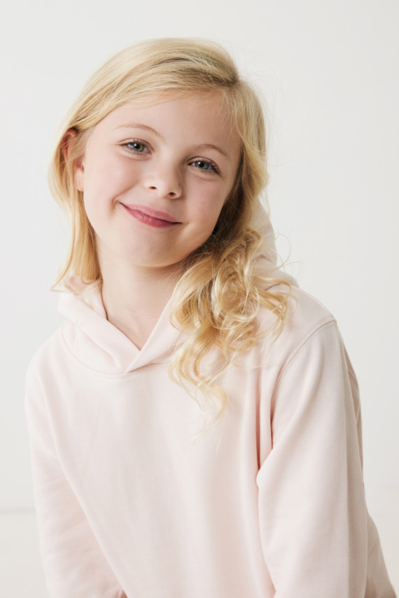 Dětská mikina s bočními kapsami IQONIQ Yengo z rec. bavlny