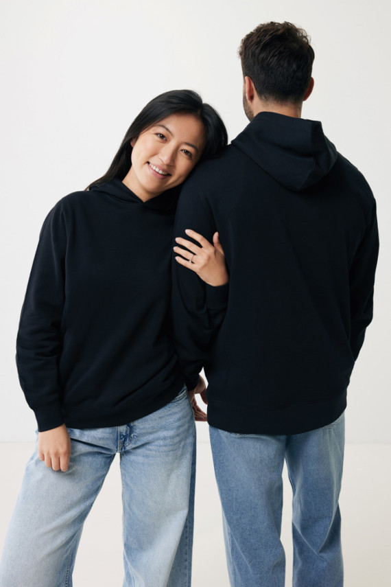 Mikina s kapucí a bočními kapsami IQONIQ Yengo z rec. bavlny