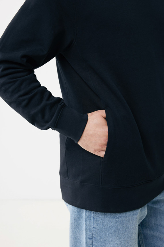 Mikina s kapucí a bočními kapsami IQONIQ Yengo z rec. bavlny