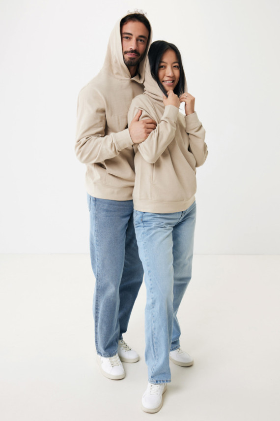 Mikina s kapucí a bočními kapsami IQONIQ Yengo z rec. bavlny