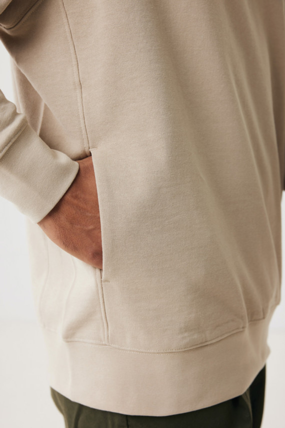 Mikina s kapucí a bočními kapsami IQONIQ Yengo z rec. bavlny