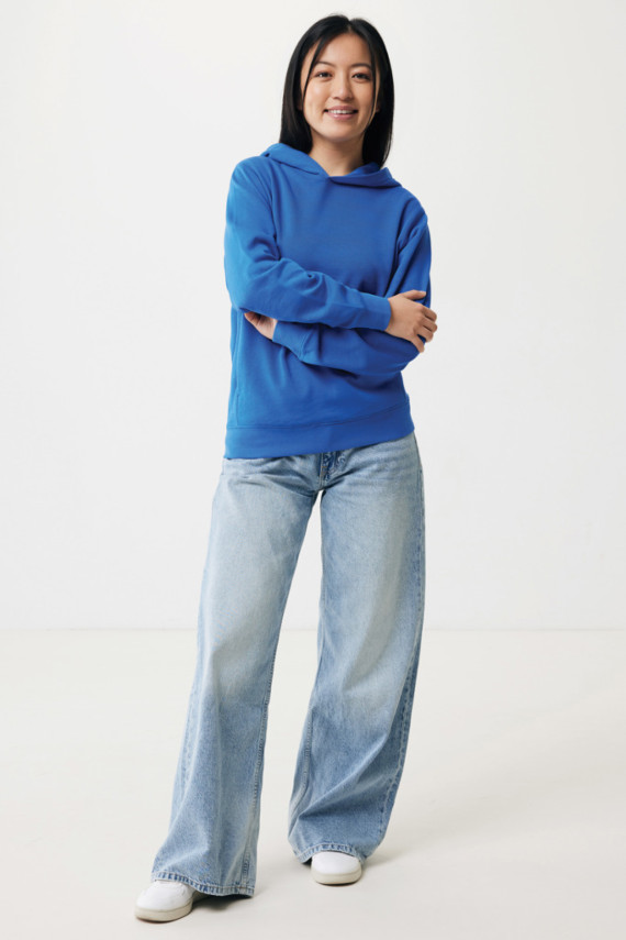 Mikina s kapucí a bočními kapsami IQONIQ Yengo z rec. bavlny