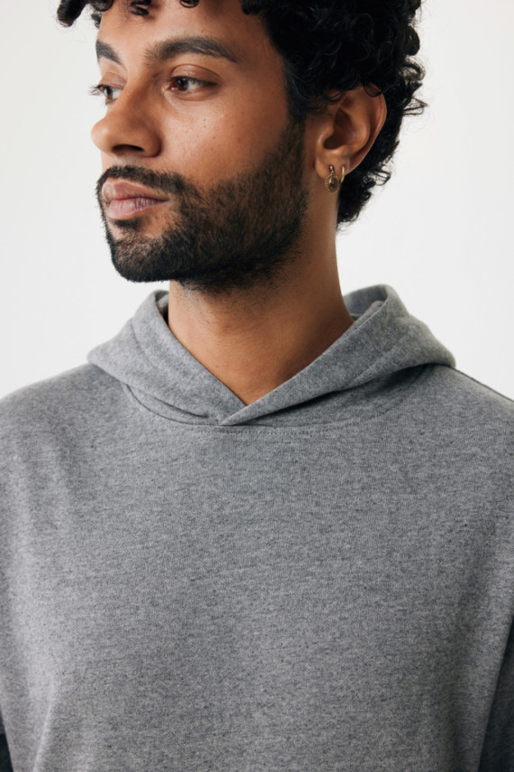 Mikina s kapucí a bočními kapsami IQONIQ Yengo z rec. bavlny