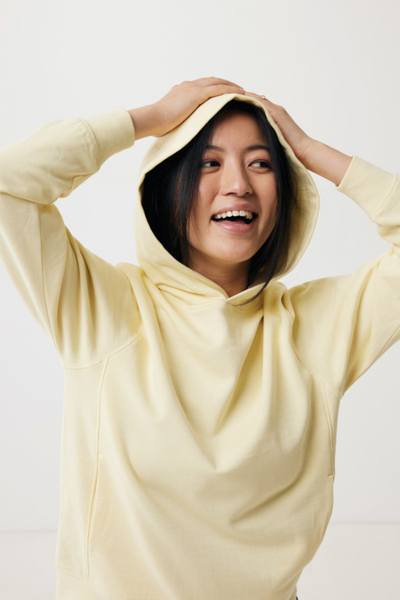 Mikina s kapucí a bočními kapsami IQONIQ Yengo z rec. bavlny