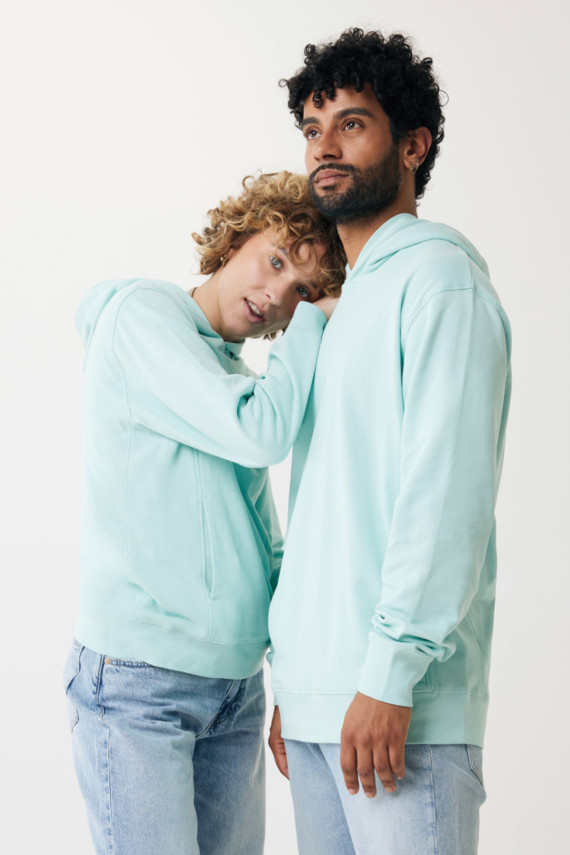 Mikina s kapucí a bočními kapsami IQONIQ Yengo z rec. bavlny