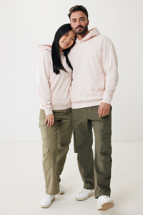 Mikina s kapucí a bočními kapsami IQONIQ Yengo z rec. bavlny