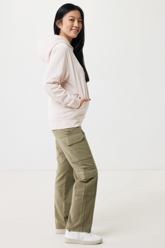 Mikina s kapucí a bočními kapsami IQONIQ Yengo z rec. bavlny