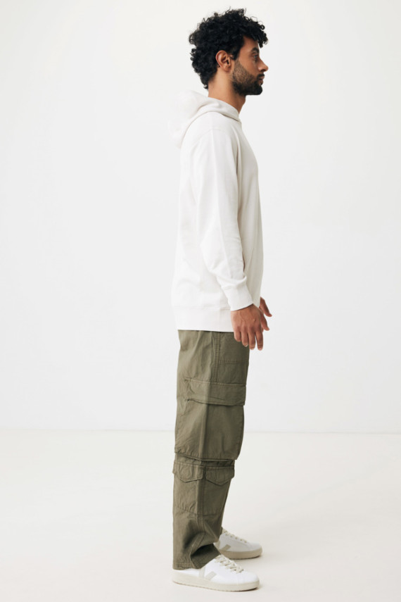 Mikina s kapucí a bočními kapsami IQONIQ Yengo z rec. bavlny