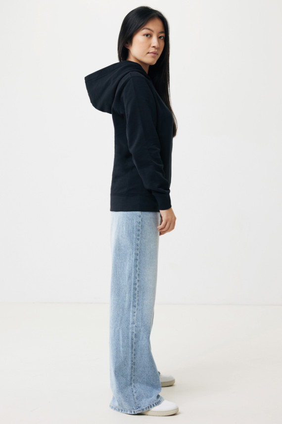 Mikina s kapucí a bočními kapsami IQONIQ Yengo z rec. bavlny