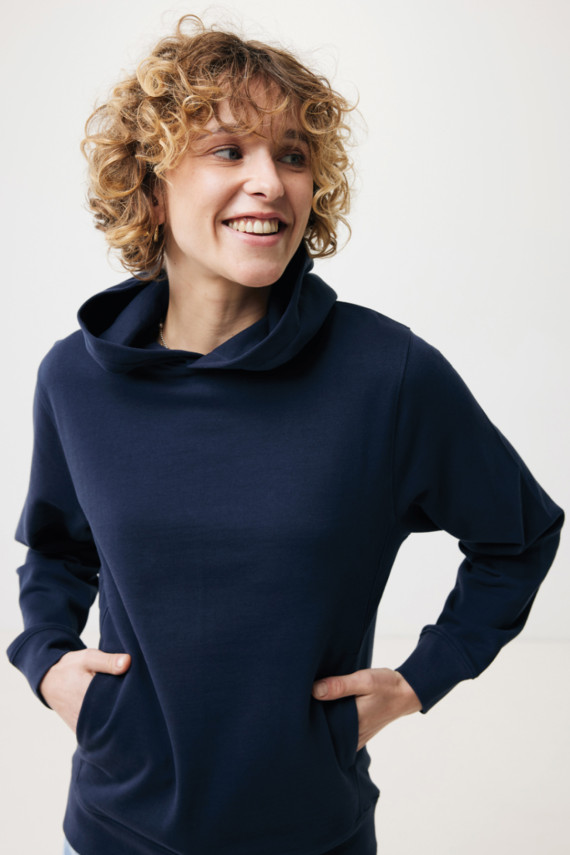 Mikina s kapucí a bočními kapsami IQONIQ Yengo z rec. bavlny