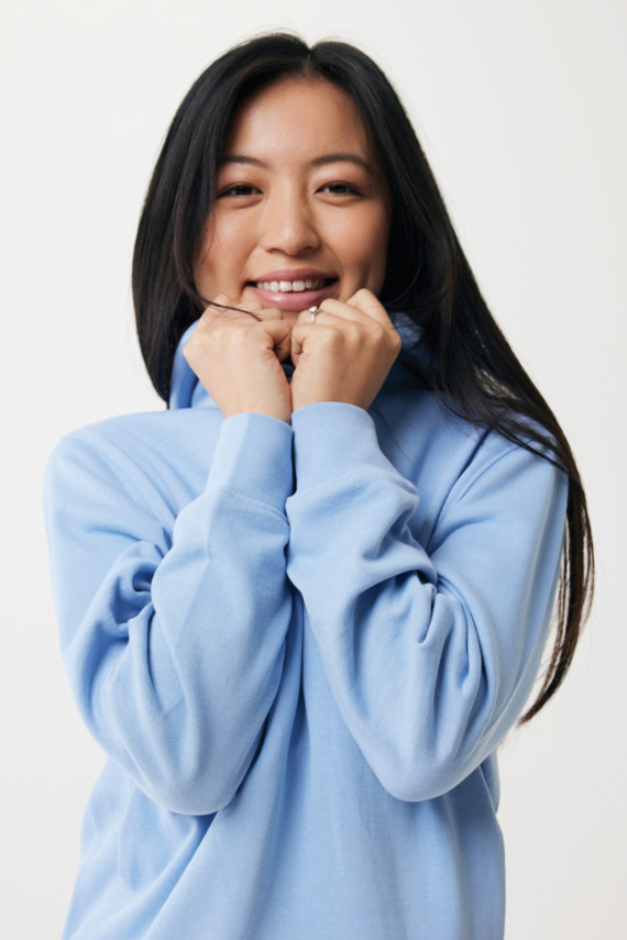 Mikina s kapucí a bočními kapsami IQONIQ Yengo z rec. bavlny