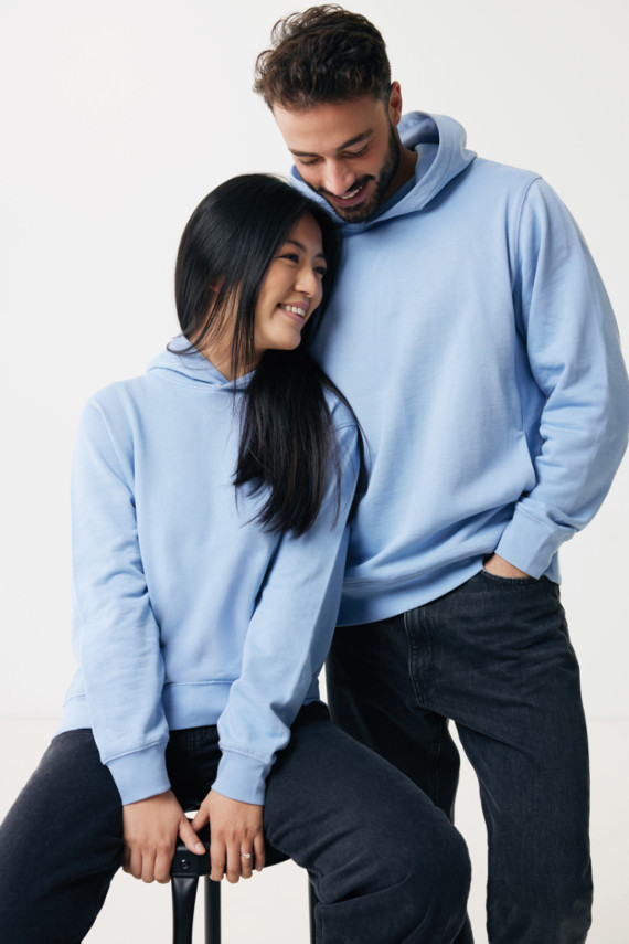 Mikina s kapucí a bočními kapsami IQONIQ Yengo z rec. bavlny