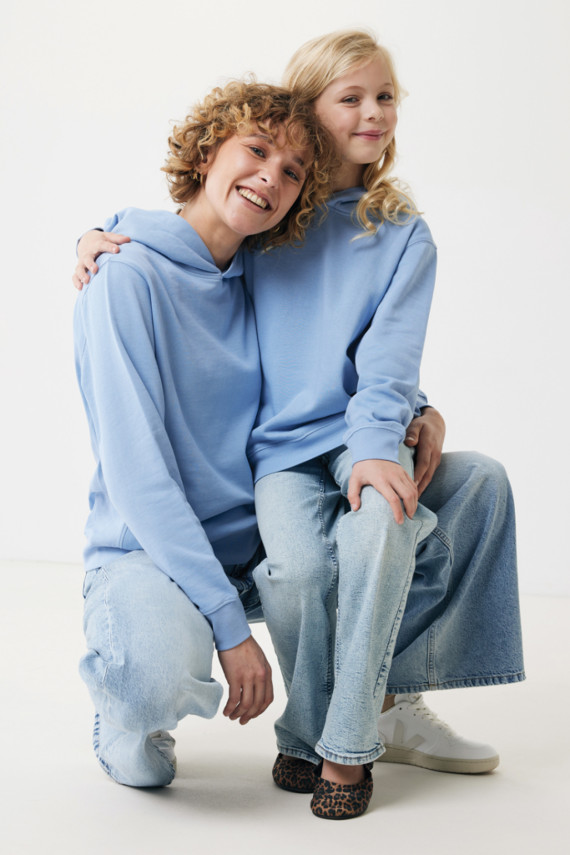 Mikina s kapucí a bočními kapsami IQONIQ Yengo z rec. bavlny