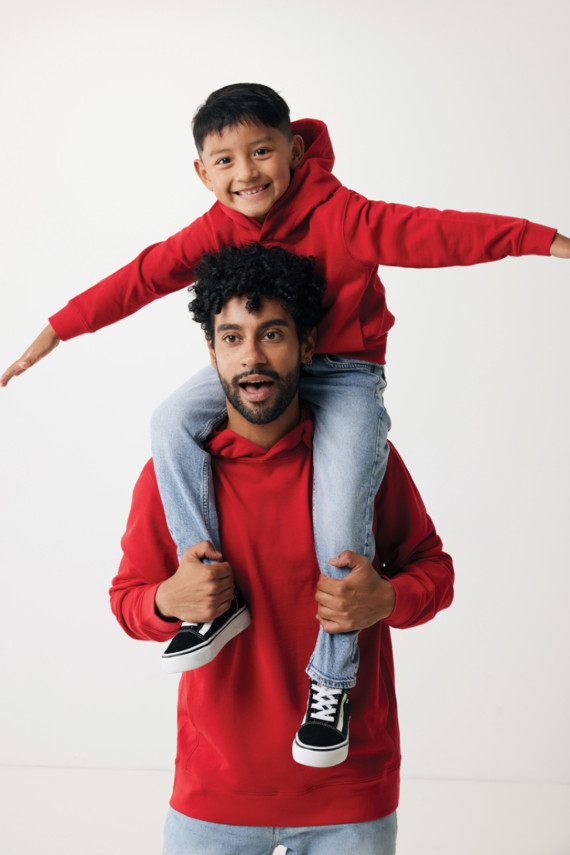 Mikina s kapucí a bočními kapsami IQONIQ Yengo z rec. bavlny