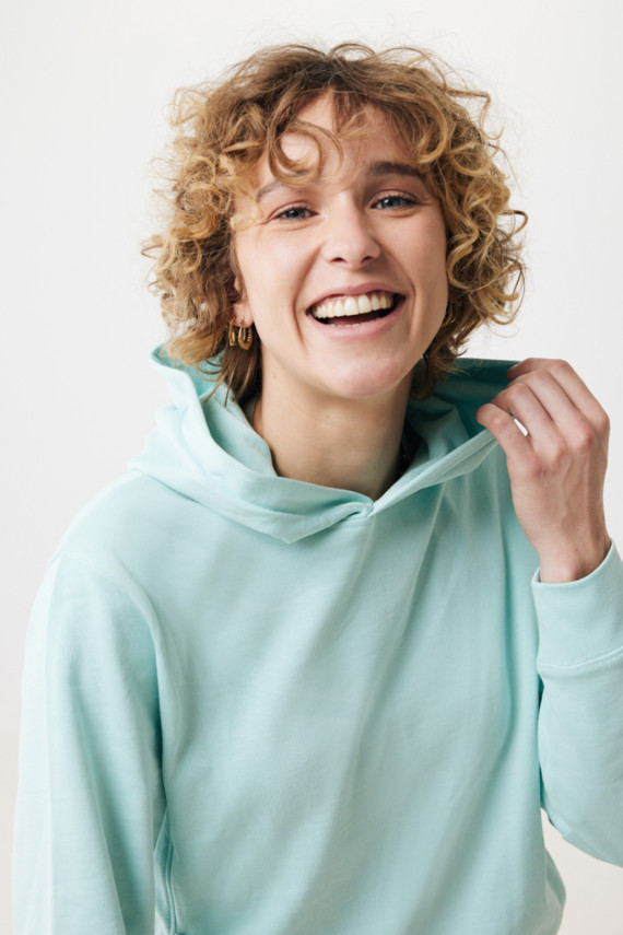 Mikina s kapucí a bočními kapsami IQONIQ Yengo z rec. bavlny