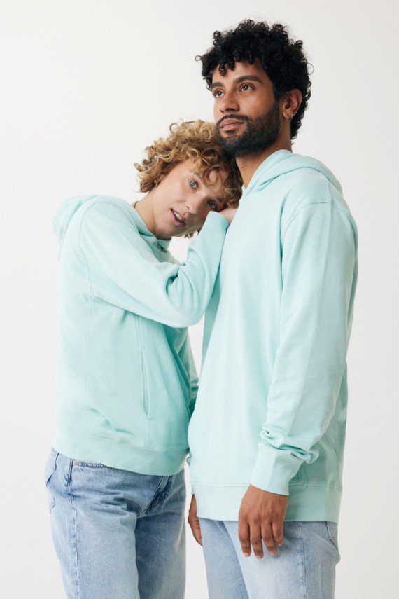 Mikina s kapucí a bočními kapsami IQONIQ Yengo z rec. bavlny