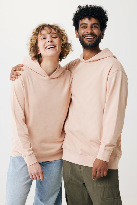 Mikina s kapucí a bočními kapsami IQONIQ Yengo z rec. bavlny