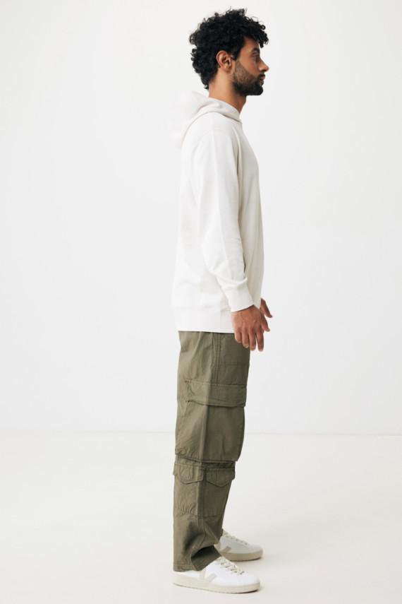 Mikina s kapucí a bočními kapsami IQONIQ Yengo z rec. bavlny