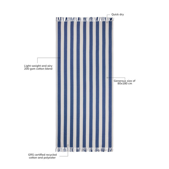 Hamam osuška VINGA Ornos z GRS