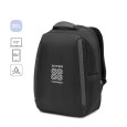 YANGON BPACK. Batoh proti krádeži, z kepru s vodoodpudivou úpravou a recyklovaného polyesteru 600D vysoké hustoty, na 17.3" notebook