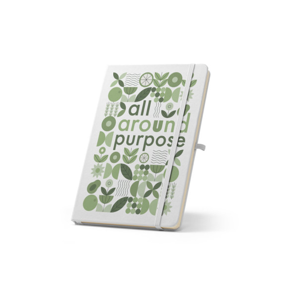 ANNE SUB. Zápisník A5 z recyklovaného polyesteru (100% rPET) 300D, ideální pro sublimační personalizaci