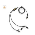 BERTOZZI. Superrychlý USB kabel 6 v 1 z recyklovaného hliníku (20 %) a recyklovaného PET (4 %)