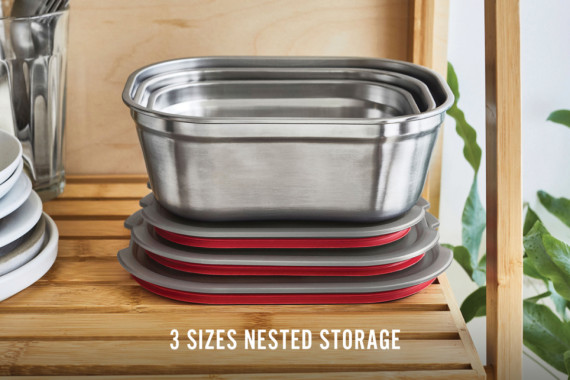 Sada 3 krabiček na jídlo – malá, střední, velká Black+Blum