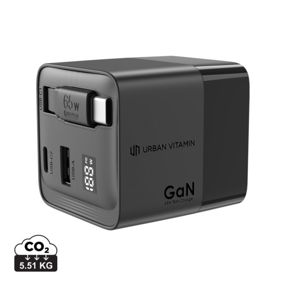 GaN adaptér 65W se svinovacím kabelem UrbanVitamin Mendocino