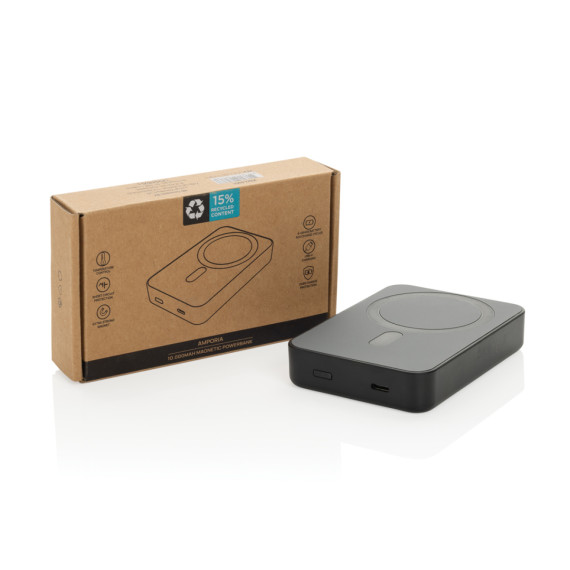 Magnetická powerbanka 10 000mAh Amporia z RCS RPET