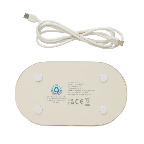 Budík s bílým šumem LumaRise z RCS recyklovaného plastu