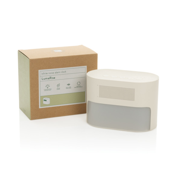 Budík s bílým šumem LumaRise z RCS recyklovaného plastu