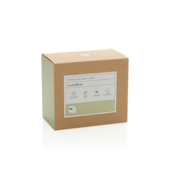 Budík s bílým šumem LumaRise z RCS recyklovaného plastu