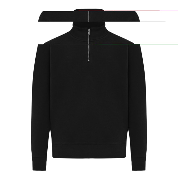 Svetr se čtvrtečním zipem IQONIQ Elgon z recykl. bavlny