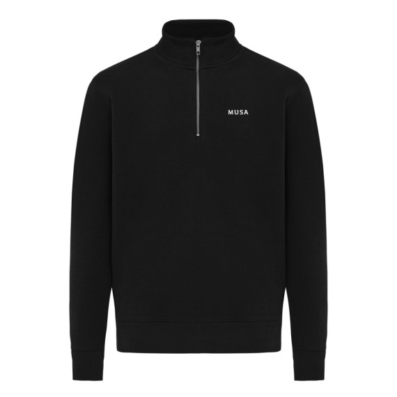 Svetr se čtvrtečním zipem IQONIQ Elgon z recykl. bavlny