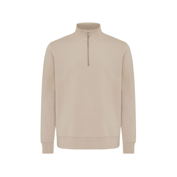 Svetr se čtvrtečním zipem IQONIQ Elgon z recykl. bavlny