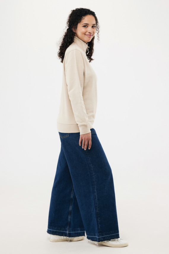 Svetr se čtvrtečním zipem IQONIQ Elgon z recykl. bavlny