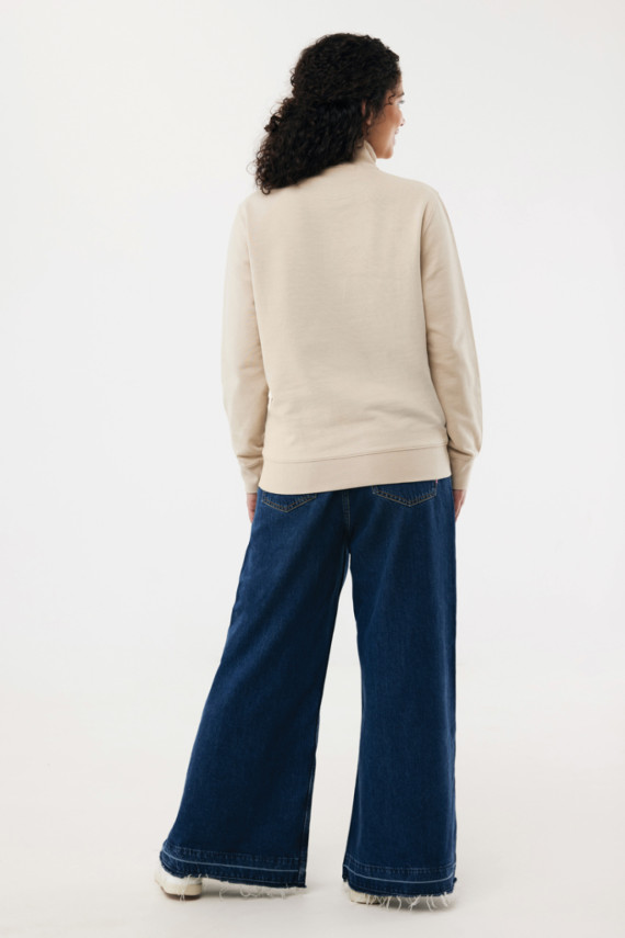 Svetr se čtvrtečním zipem IQONIQ Elgon z recykl. bavlny