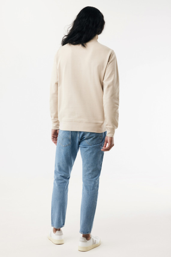 Svetr se čtvrtečním zipem IQONIQ Elgon z recykl. bavlny