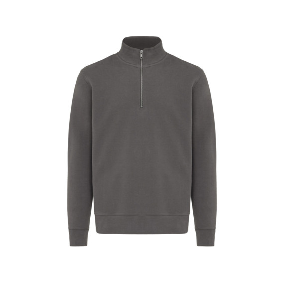 Svetr se čtvrtečním zipem IQONIQ Elgon z recykl. bavlny