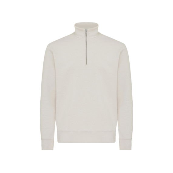 Svetr se čtvrtečním zipem IQONIQ Elgon z recykl. bavlny